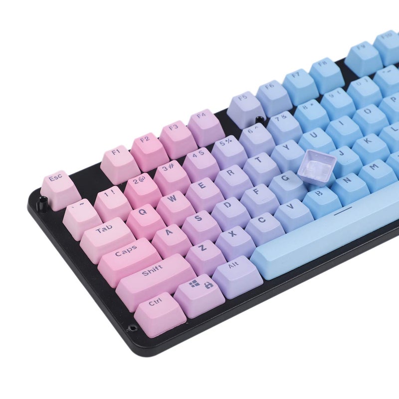 YMDK Double Shot 104 Dyed PBT Shine Through Keyset OEM Profile Keycap Set for Cherry MX Switches Mechanical Keyboard 104 87 61,Sunset Gradient (Only Keycap) - Image 2